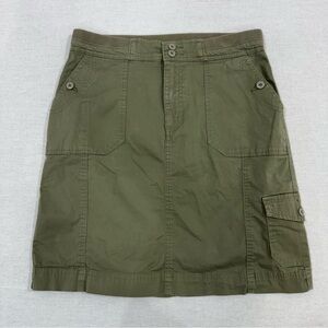 Lee Riders Mid Rise Olive Green Cargo Skirt Womens 8 M